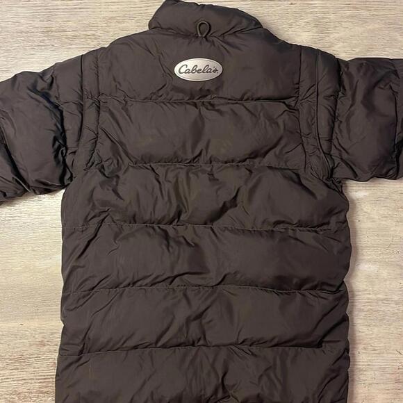 Cabela’s Kids Dark Brown Puffer Coat Vest Size Small 6 7 Years - Picture 7 of 8